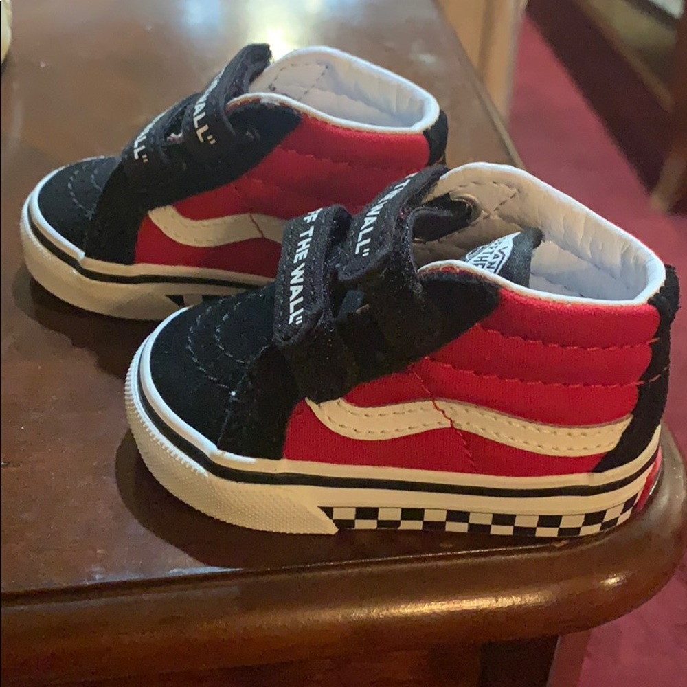 Black and red vans